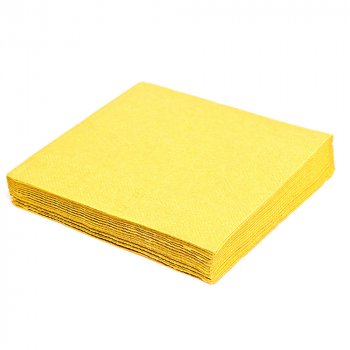 100 Stk. Servietten 33 x 33 cm 1-lagig 1/4 Falz gelb